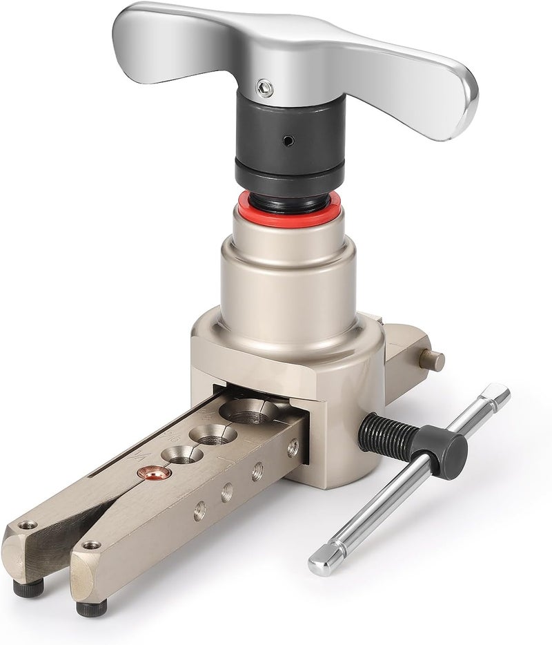 TURBRO HVAC Flaring Tool for 1/4’’ to 3/4’’ Pipes, Electric and Manual Flaring Tool, Compatible with Drills, Eccentric Cone Type for 45 Degree Single Flares, for Copper and Aluminum Pipes - Image 1